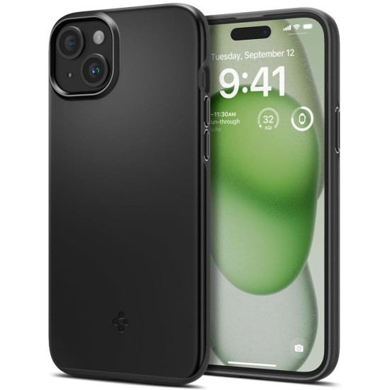 Husa pentru iPhone 15 Plus - Spigen Thin Fit - Black