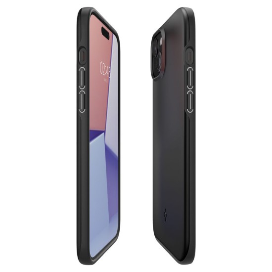 Husa pentru iPhone 15 Plus - Spigen Thin Fit - Black