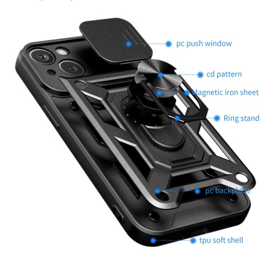 Husa pentru iPhone 15 Plus - Techsuit CamShield Series - Blue