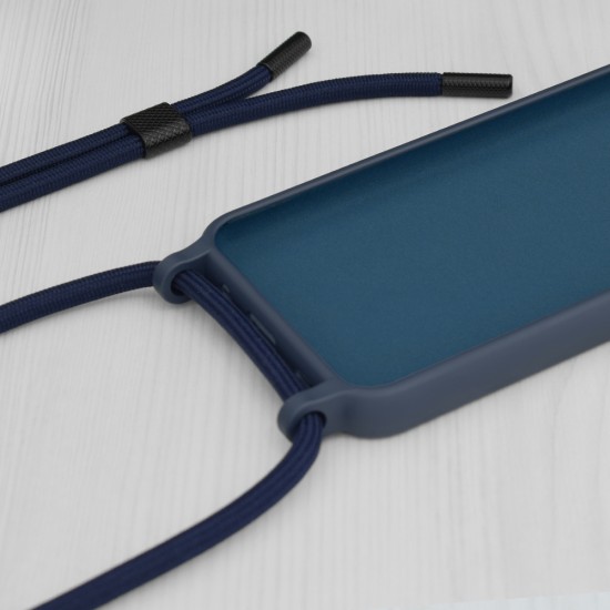 Husa pentru iPhone 15 Plus - Techsuit Crossbody Lanyard - Blue