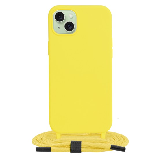 Husa pentru iPhone 15 Plus - Techsuit Crossbody Lanyard - Yellow