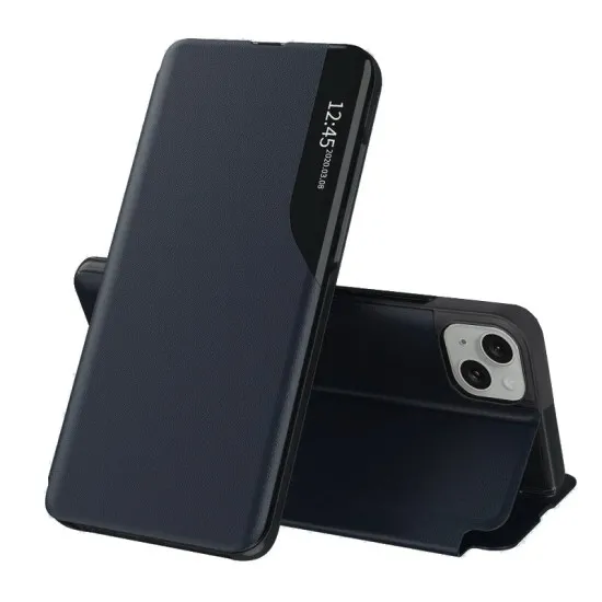 Husa pentru iPhone 15 Plus - Techsuit eFold Series - Dark Blue Husa pentru iPhone 15 Plus - Techsuit eFold Series - Dark Blue