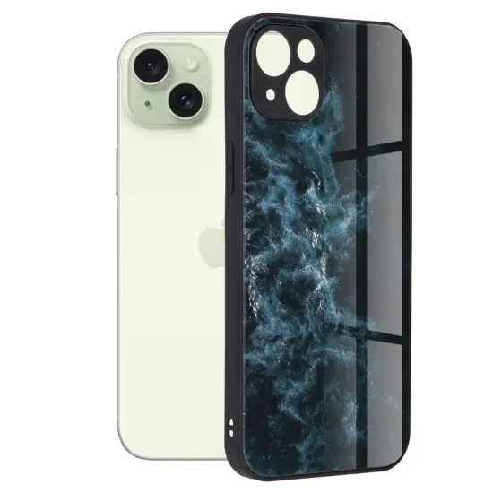 Husa pentru iPhone 15 Plus - Techsuit Glaze Series - Blue Nebula Husa pentru iPhone 15 Plus - Techsuit Glaze Series - Blue Nebula