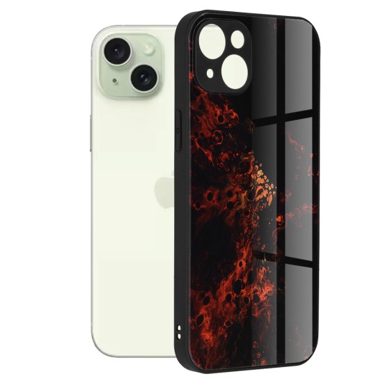 Husa pentru iPhone 15 Plus - Techsuit Glaze Series - Red Nebula