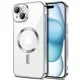 Husa pentru iPhone 15 Plus - Techsuit Luxury Crystal MagSafe - Silver Husa pentru iPhone 15 Plus - Techsuit Luxury Crystal MagSafe - Silver