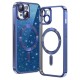 Husa pentru iPhone 15 Plus - Techsuit Luxury Glitter MagSafe - Deep Blue