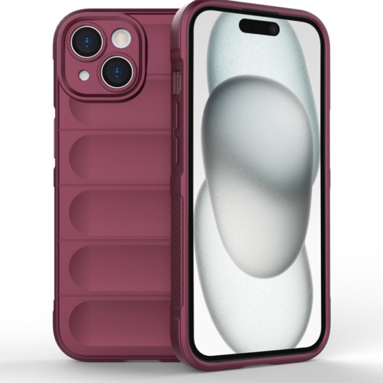 Husa pentru iPhone 15 Plus - Techsuit Magic Shield - Bordeaux