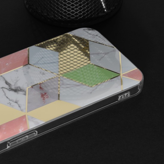Husa pentru iPhone 15 Plus - Techsuit Marble Series - Purple Hex Husa pentru iPhone 15 Plus - Techsuit Marble Series - Purple Hex