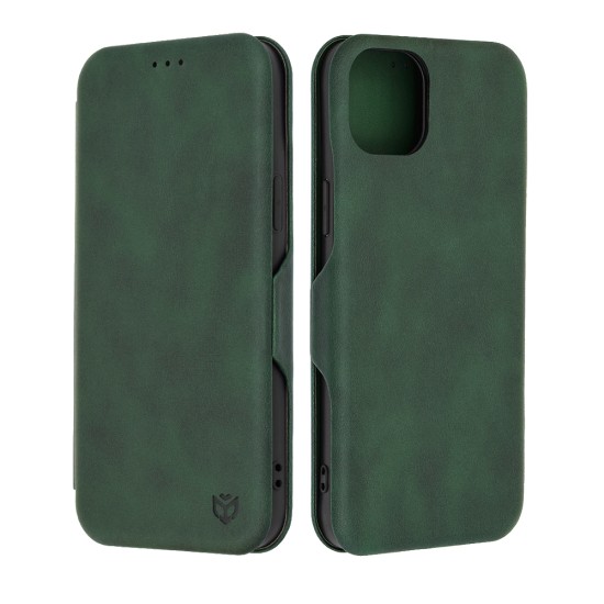 Husa pentru iPhone 15 Plus Techsuit Safe Wallet Plus, Green Husa pentru iPhone 15 Plus Techsuit Safe Wallet Plus, Green