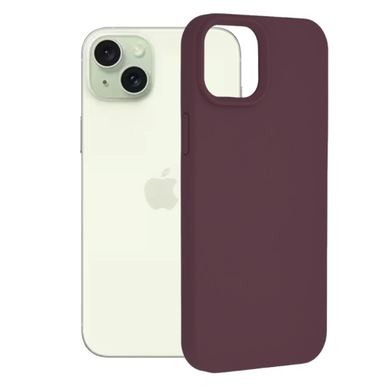 Husa pentru iPhone 15 Plus - Techsuit Soft Edge Silicone - Plum Violet Husa pentru iPhone 15 Plus - Techsuit Soft Edge Silicone - Plum Violet