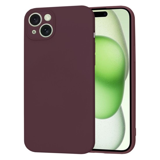 Husa pentru iPhone 15 Plus - Techsuit SoftFlex - Plum Red Husa pentru iPhone 15 Plus - Techsuit SoftFlex - Plum Red