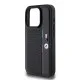 Husa pentru iPhone 15 Pro - BMW Hardcase Perforated Tricolor Line (BMHCP15L23PUPVK) - Black