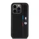 Husa pentru iPhone 15 Pro - BMW Hardcase Perforated Tricolor Line (BMHCP15L23PUPVK) - Black