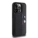 Husa pentru iPhone 15 Pro - BMW Hardcase Perforated Tricolor Line (BMHCP15L23PUPVK) - Black