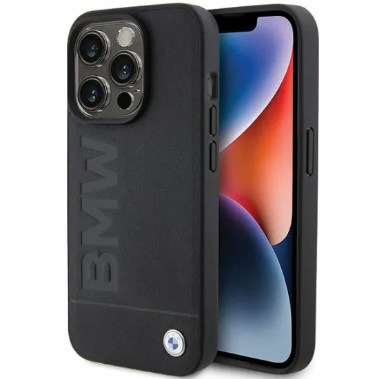Husa pentru iPhone 15 Pro - BMW Natural Leather Hot Stamp (BMHCP15LSLLBK) - Black Husa pentru iPhone 15 Pro - BMW Natural Leather Hot Stamp (BMHCP15LSLLBK) - Black