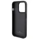 Husa pentru iPhone 15 Pro - BMW Natural Leather Textured & Stripe (BMHCP15L22RDPK) - Black