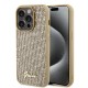 Husa pentru iPhone 15 Pro - Disco Metal Script (GUHCP15LPMSDGSD) - Gold