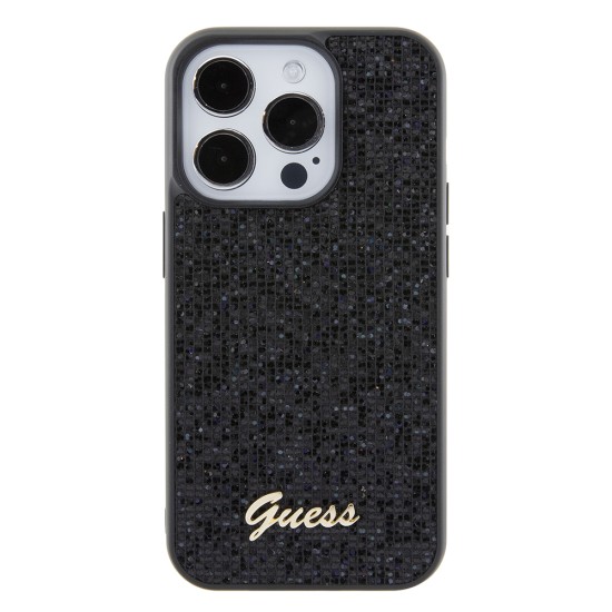 Husa pentru iPhone 15 Pro - Disco Metal Script (GUHCP15LPMSDGSK) - Black