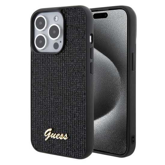 Husa pentru iPhone 15 Pro - Disco Metal Script (GUHCP15LPMSDGSK) - Black