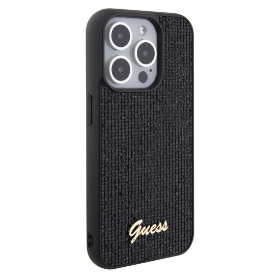 Husa pentru iPhone 15 Pro - Disco Metal Script (GUHCP15LPMSDGSK) - Black