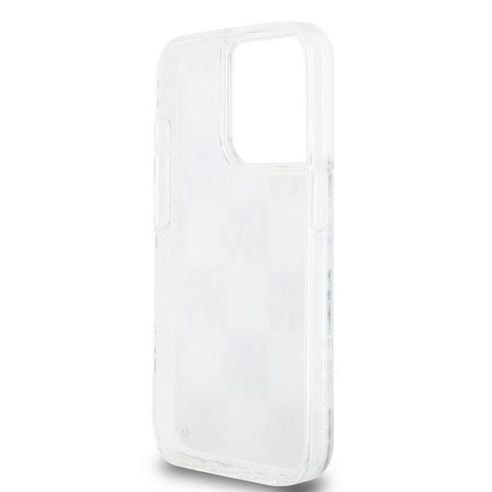 Husa pentru iPhone 15 Pro - DKNY Hardcase Liquid Glitter Multilogo (DKHCP15LLCPEPT) - White