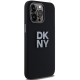 Husa pentru iPhone 15 Pro - DKNY Hardcase Liquid Silicone Metal Logo (DKHCP15LSMCBSK) - Black