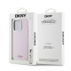 Husa pentru iPhone 15 Pro - DKNY Hardcase Liquid Silicone Small Metal Logo MagSafe (DKHMP15LSMCHLP) - Pink