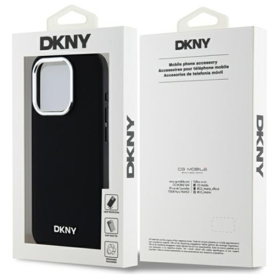 Husa pentru iPhone 15 Pro - DKNY Hardcase Plain Logo MagSafe (DKHMP15LPSCMCLK) - Black