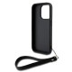 Husa pentru iPhone 15 Pro - DKNY Hardcase Wrist Strap Stock Logo (DKHCP15LPBSWSK) - Black