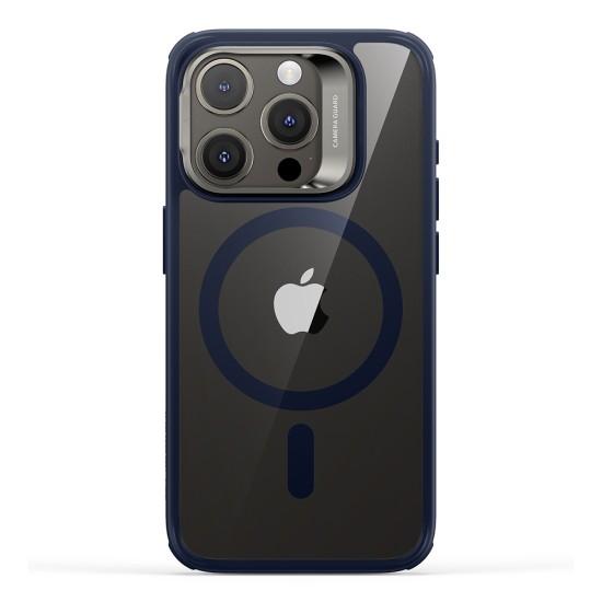 Husa pentru iPhone 15 Pro - ESR Classic Hybrid HaloLock Kickstand - Clear Dark Blue