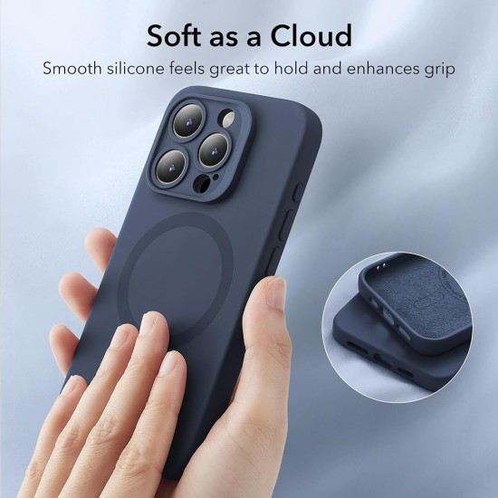 Husa pentru iPhone 15 Pro - ESR Cloud Soft HaloLock - Dark Blue