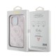 Husa pentru iPhone 15 Pro - Guess 4G Collection Leather MagSafe (GUHMP15LG4GFRP) - Pink