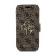 Husa pentru iPhone 15 Pro - Guess Book 4G (GUBKP15L4GMGBR) - Brown