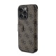 Husa pentru iPhone 15 Pro - Guess Book 4G (GUBKP15L4GMGBR) - Brown