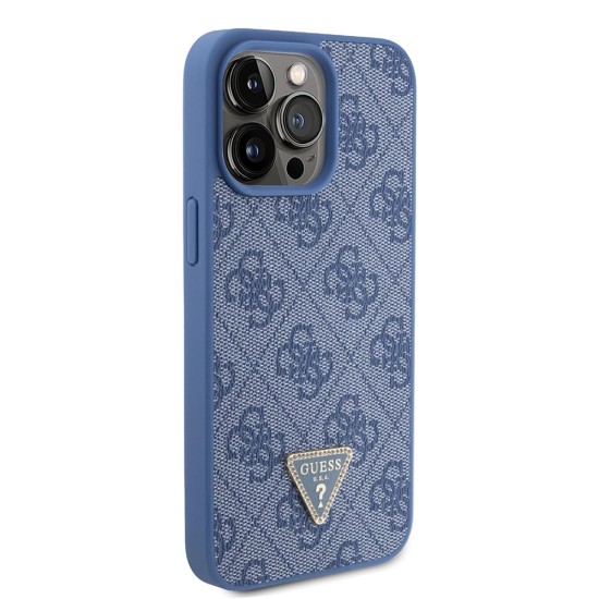 Husa pentru iPhone 15 Pro - Guess Crossbody 4G Metal Logo (GUHCP15LP4TDSCPB) - Blue