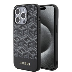 Husa pentru iPhone 15 Pro - Guess GCube Stripes MagSafe (GUHMP15LHGCFSEK) - Black Husa pentru iPhone 15 Pro - Guess GCube Stripes MagSafe (GUHMP15LHGCFSEK) - Black