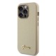 Husa pentru iPhone 15 Pro - Guess Glitter Glossy Script (GUHCP15LPGMCSD) - Sparkle Beige