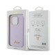 Husa pentru iPhone 15 Pro - Guess Glitter Glossy Script (GUHCP15LPGMCSL) - Light Purple