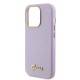 Husa pentru iPhone 15 Pro - Guess Glitter Glossy Script (GUHCP15LPGMCSL) - Light Purple