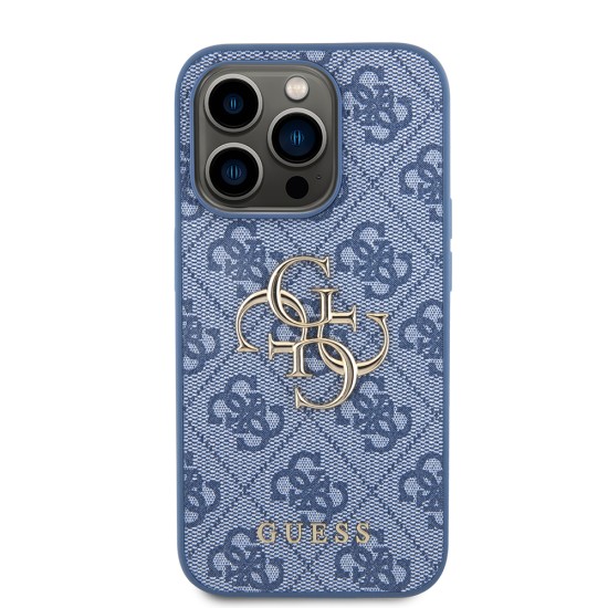 Husa pentru iPhone 15 Pro - Guess Hardcase 4G Big Metal Logo - Blue, GUHCP15L4GMGBL