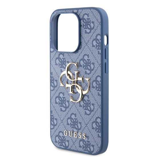 Husa pentru iPhone 15 Pro - Guess Hardcase 4G Big Metal Logo - Blue, GUHCP15L4GMGBL