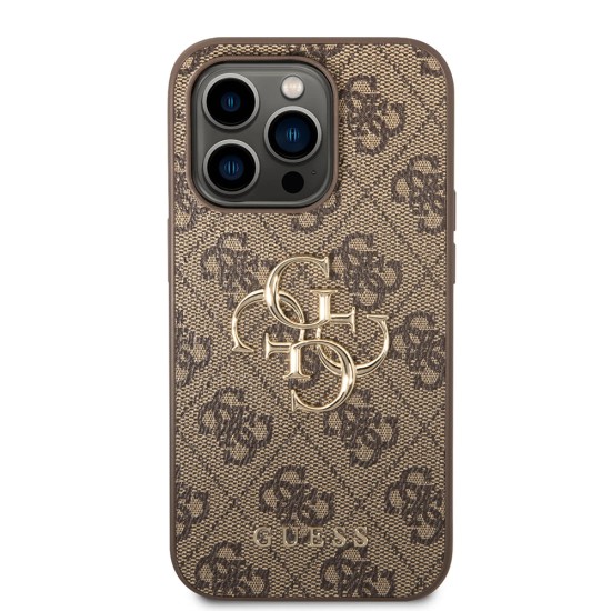 Husa pentru iPhone 15 Pro - Guess Hardcase 4G Big Metal Logo - Brown