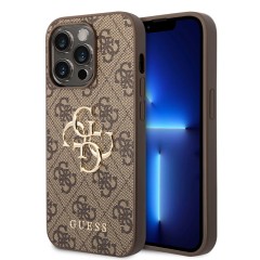 Husa pentru iPhone 15 Pro - Guess Hardcase 4G Big Metal Logo - Brown Husa pentru iPhone 15 Pro - Guess Hardcase 4G Big Metal Logo - Brown