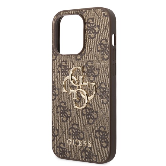 Husa pentru iPhone 15 Pro - Guess Hardcase 4G Big Metal Logo - Brown