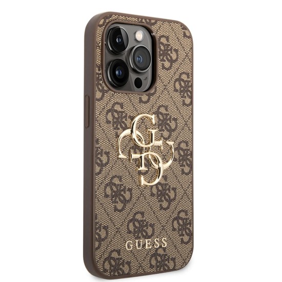 Husa pentru iPhone 15 Pro - Guess Hardcase 4G Big Metal Logo - Brown