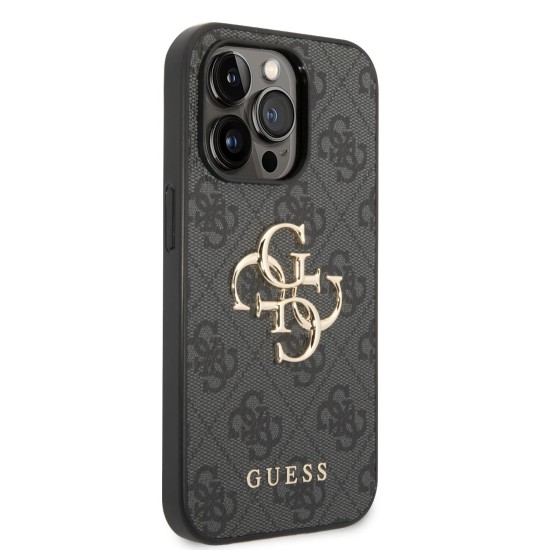 Husa pentru iPhone 15 Pro - Guess Hardcase 4G Big Metal Logo (GUHCP15L4GMGGR) - Grey