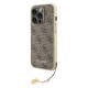 Husa pentru iPhone 15 Pro - Guess Hardcase 4G Charms Collection (GUHCP15LGF4GBR) - Brown