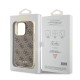 Husa pentru iPhone 15 Pro - Guess Hardcase 4G Charms Collection (GUHCP15LGF4GBR) - Brown