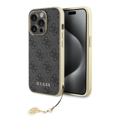 Husa pentru iPhone 15 Pro - Guess Hardcase 4G Charms Collection (GUHCP15LGF4GGR) - Grey Husa pentru iPhone 15 Pro - Guess Hardcase 4G Charms Collection (GUHCP15LGF4GGR) - Grey