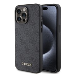 Husa pentru iPhone 15 Pro - Guess Hardcase 4G Metal Gold Logo (GUHCP15LG4GFGR) - Grey Husa pentru iPhone 15 Pro - Guess Hardcase 4G Metal Gold Logo (GUHCP15LG4GFGR) - Grey